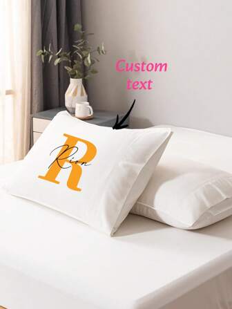 1PC Personalized Family Surname Pillowcase, Personalized Pillow, Family Pillow, New House Gift, Moving-In Gift, Customized Wedding Gift, Engagement Gift, Luxurious Customized Pillowcase - High-Quality Materials, Personalized Design, Ultimate Comfort. Room Decoration, Bedroom Decoration, Bedding.