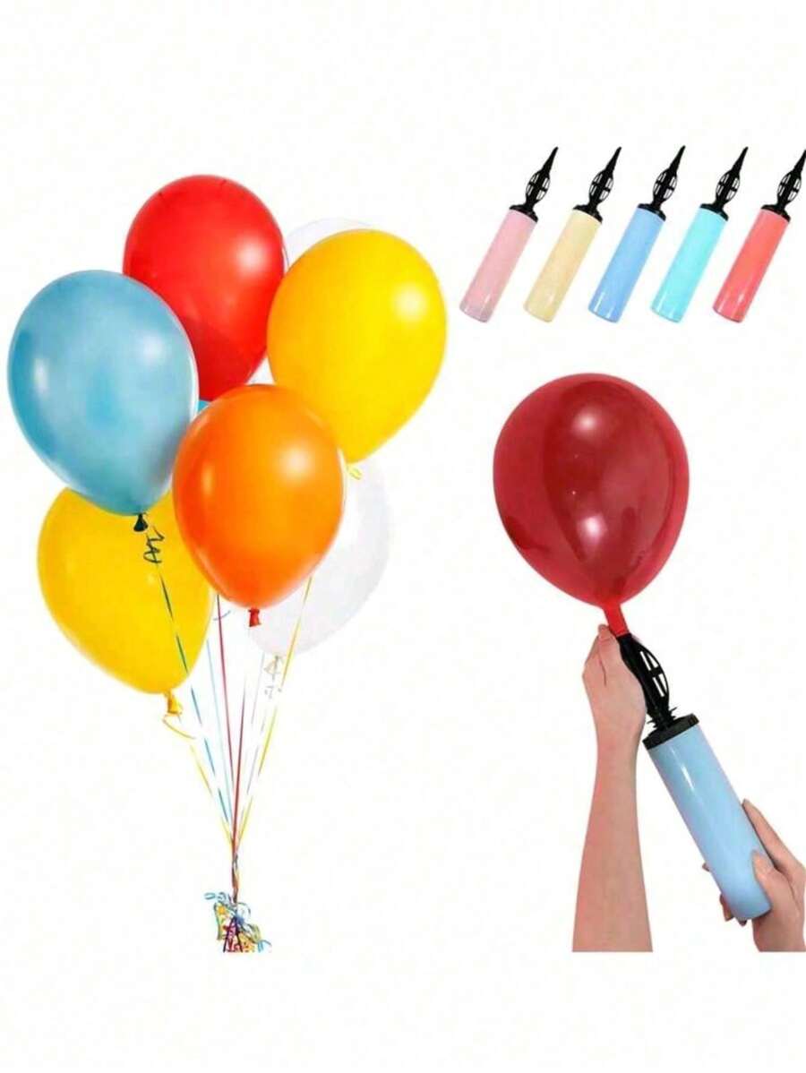 1/3pcs Balloon Inflator, Random Color Balloon Hand Pump, Balloon Accessories, Party Activities Supplies, Party Tools