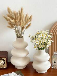 1 Piece Of Nordic Ins Circle Design Ceramic Vase Home Decoration, Creative Home Living Room TV Cabinet Porch Flower Arrangement Decoration Ornaments Gifts Birthday Graduation Room Decor Flower Vase Glass Vase