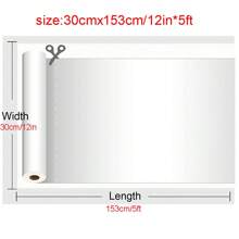 Glossy White Self Adhesive Vinyl 30 X 153cm/11.8INX5FT Vinyl Self Adhesive Permanent, Permanent Vinyl For DIY Gifts, Mugs