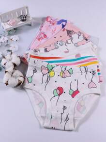 6 Pieces Young Girls Soft Underwear Toddler Briefs Soft Undies