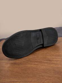 1 Pair Children Lacquer Button Casual Oxford & Loafer Shoes, Non-Slip, Durable, All Season Wear - Black - View 6