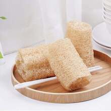3pcs Natural Loofah Dish Scrub Pads, Loofah Cup Brush, Thermal Bottle & Milk Bottle Brush, Cleaning Brush Set