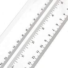 10pcs 15cm Plastic Ruler, Transparent Student Measurement Tool