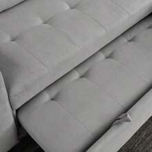 MH 78.5" Reversible Sectional Couch With Sleeper Sofa Bed, Ideal For Small Space Living Rooms. Features Storage Chaise & Side Storage Bag, Perfect For Compact Apartments, Studios. Comfortable, Space - Saving, And Functional For Modern Living!