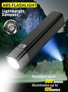 1/2/4 件迷你户外手电筒，光束强大，3 种照明模式，USB 快速充电，防水，内置 18650 电池可逆移动电源，非常适合露营、远足、应急使用、日常通勤照明、圣诞节、万圣节装饰