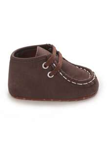Infant Easy On/Off Lace-Up Sneakers, Fashionable Casual Sports Shoes For Infant Boys And Girls - Brown - View 7
