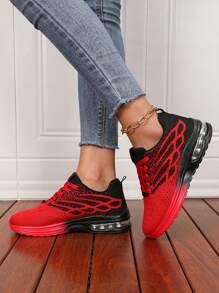 Zapatillas deportivas con cordones para hombres, Top de punto transpirable, amortiguación de aire, suela blanda antideslizante, adecuadas para deportes diarios, interiores y exteriores, ejercicio, correr, regalo de Navidad, Año Nuevo y Día de San Valentín