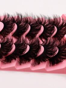 5 Pairs 3D Fluffy Faux Mink Lashes, Dramatic Messy Exaggerated 25mm False Eyelashes