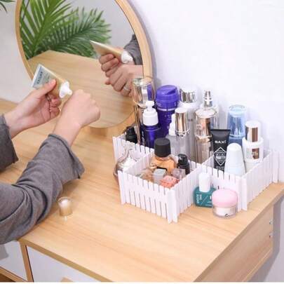 4件/抽屉套装收纳隔板厨柜隔断板塑料办公室隔断板隔断板自由组合神器