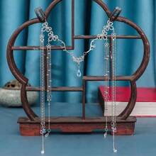 复古手工水滴流苏头饰，波西米亚风格万圣节发饰 - 銀色 - 查看 13