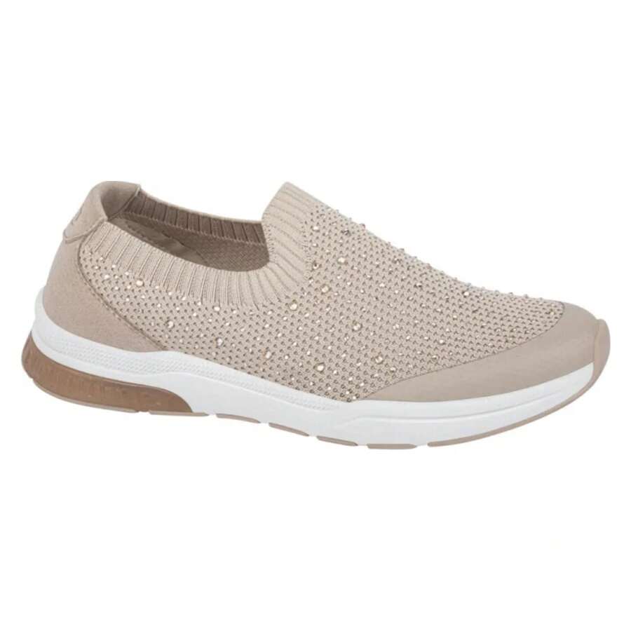 TENIS SLIP ON TEJIDO - Beis - Ver 1