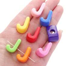 10pcs Letter 3D Beads -Random Color Mixing Of Number Beads, English Letter Beads- Used For Jewelry Creative DIY Make, Such As Bag Chains, Waist Chains,Phone Chains Accessories