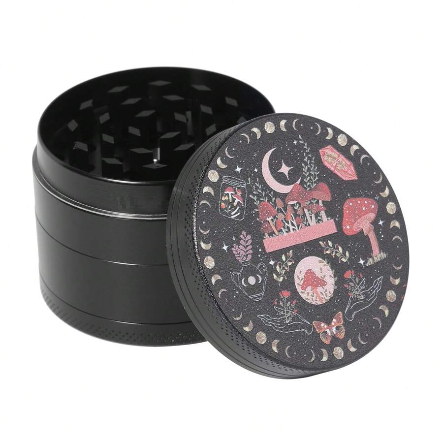 JBNG 2" Magic Moon Mushroom Grinder - Black - View 1