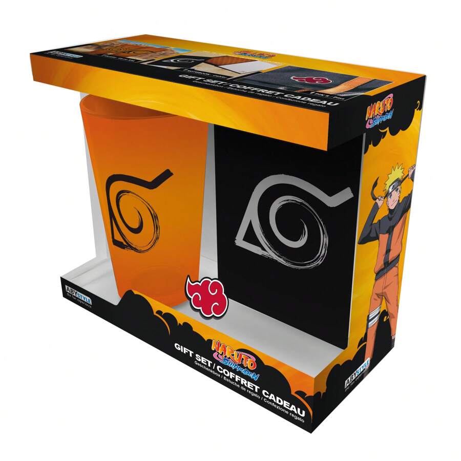 ABYstyle ABYstyle Naruto Shippuden Gift Set Includes XXL Glass, 1 Notebook And 1 Pin