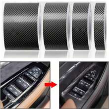 Tấm bảo vệ bệ cửa xe hơi chống trầy xước 3D, Miếng dán tự làm bằng sợi nano carbon, Băng bảo vệ gương chiếu hậu xe hơi, Băng cản, Chống thấm nước cho xe máy và xe đạp - màu đen - Xem 4