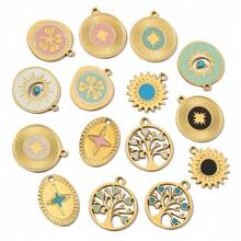 1pc Stainless Steel Tree Of Life Pendant, Versatile For DIY Jewelry Making Of Bracelets And Necklaces