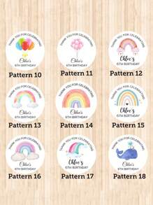 Pegatinas y logotipos personalizados, pegatinas personalizadas de 4, 5, 6 o 7 cm, personalizadas con su nombre y fecha, perfectas para pegatinas creativas como bodas, cumpleaños y bautizos. Adecuadas para diversas ocasiones, incluyendo fotos, imágenes, etiquetas, pegatinas con logotipo personalizado, invitaciones a fiestas de cumpleaños, suministros para fiestas de agradecimiento, multifuncionales, de dibujos animados, regalos ideales para él, regalos ideales para ella, mamá, amigos, hijo, hija, hogar, escuela, comedor, sala de estar, dormitorio, salón de té, oficina, útiles escolares, hogar y vida, decora tu hogar, etiquetas personalizadas - Multicolor - Ver 6