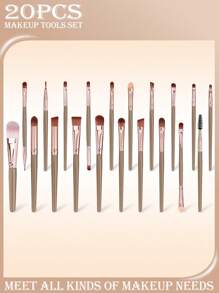 34pcs Makeup Brush Set, Including: 20pcs Makeup Brush, 3pcs Water Drop Makeup Sponge, 3pcs Triangle Powder Puff, 6pcs Mini Water Drop Makeup Sponge, 1pc Makeup Bag, 1pc Cleaning Tool, Makeup Brush Set, Mixed Makeup And Beauty Tools, Soft Bristles, Advanced Synthetic Red Powder Brush, Basic Makeup Brush