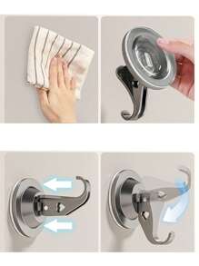 1 Stück Haftender, rückstandsfreier Haken ohne Bohren, für Badezimmer, Küche, Wohnzimmer, Schlafzimmer, starke Wandhalterung für Hüte, Kleidung, Schlüssel, Handtücher, Taschen usw. Heimdekoration, Badezimmerorganisation, Schulanfang