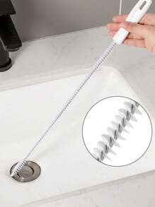 QYeah 1pc 普通下水道疏通工具，下水道疏通工具，水槽排水管溢流清洁刷，家用下水道毛发捕集器