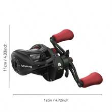 NamVo Commander Water Drop Baitcast Reel, Versatile Long Distance Casting Spinning Reel With Fishing Line - Black - View 6