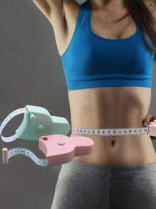 150cm/60inch Double-Sided Retractable Soft Leather Body Measuring Tape For Fitness Management, Waist & Hip Circumference Measurement