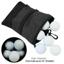 FINGER TEN Golf Tasche mit Reißverschlusstaschen, Ausrüstungsclip zum Befestigen an der Tasche für Wertsachen und Tees