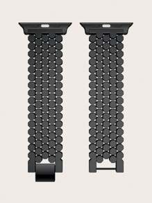 1pc Solid Color Fish Scale Pattern Quick Release Stainless Steel Smartwatch Band Compatible With Apple Watch Series 10/9/8/7/6/5/4/3/2/1/SE/Ultra - 38mm/40mm/41mm - View 3