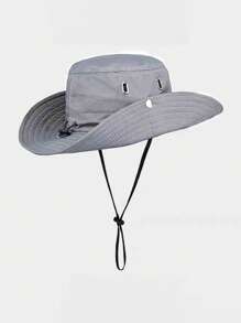 1 pièce Chapeau de seau femme chapeau de cow-boy unisexe chapeaux de soleil réglable profil bas non structuré couleur unie pour hommes femmes pour voyages extérieurs cadeaux