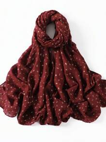 1 Piece Fashion Style Women Scarf Wrap Leaf Bronzing Shawls Headband Fantastic Crinkle Viscose Hijab