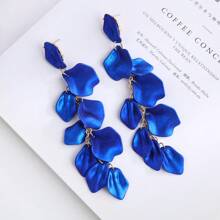 1 par de pendientes colgantes con borlas de hoja y flor multicolor de estilo vintage y elegante, best seller