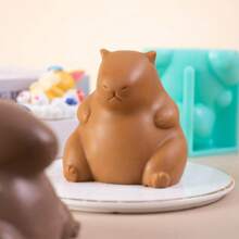 1 pieza Nuevo molde de silicona en forma de Capibara lindo para hacer velas DIY, molde de silicona de Capibara o delfín para decoración del hogar - Verde - Ver 5