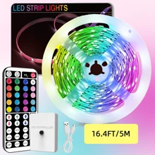 NBBUFF 3.28ft-98.4ft LED Strip Lights For Bedroom Room,With 44Key Remote, Flexible Use,Adjustable Color Flashing Speed,6 DIY Modes,Very Easy To Install,For Ceiling, Party Atmosphere Lights ,Festive Atmosphere Lights,Holiday Gifts