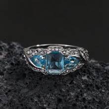 1 件时尚独特迷人闪亮波西米亚风格设计结婚订婚戒指，适合女性日常佩戴