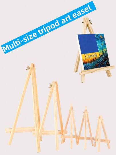 1pc Wooden Easel Stand - Portable Triangular Display For Canvas, Photos, Signs - Desktop Painting Easel, Suitable For Artists, Craft Shows, Weddings - Universal Art Display Stand, School Supplies - Art Display Rack - Gift Display Rack - Frame Display Rack - Art School Supplies - Art Supplies