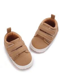 Newborn Unisex Infant Solid Soft Sole Casual Shoes Versatile Infant Sneakers - Brown - View 4