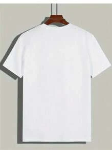 Men's Eagle T-Shirt 100% Cotton Shirt Basic - White - View 4