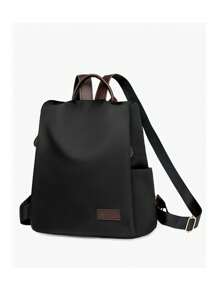 Fashion Polyester Portable Women Backpack Bag Anti-Theft Waterproof - màu đen - Xem 2