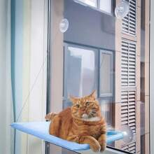 1pc Cat Window Perch Hammock, Sturdy Suction Cup Cat Bed, Sunlight Rest Chair Suitable For Indoor Cats, Space Saving Window Installation Cat Bed
