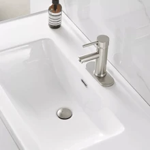 NetHong Bathroom Pop Up Basin Waste Chrome Sink Easy Push Button Click Clack Plug Kit UK Home Bathroom Decor Summer Back To School - Gold - View 4