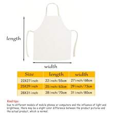 1pc Customizable Linen Kitchen Apron - Personalized Design, Photo Or Text - Woven Polyester Cooking Apron, Breathable,Lightweight,Washable,Cute,Love,Shining,Soft,Comfortable,Elegant,Custom,Personalized,Unique,Him,Her,Boyfriend,Girlfriend,Dad,Mom,Family,Friends,Customized Aprons,Warm Ambience,Xmas Decoration,Living Room Washable