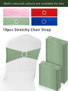 Bộ 10 chiếc/20 chiếc/50 chiếc Dây đai ghế đàn hồi màu xanh lá cây chanh/hồng/xanh dương hoàng gia/đỏ/xanh lá cây đậm/vàng/trắng có khóa thắt nơ, thích hợp cho đám cưới, tiệc tùng, tiệc chiêu đãi, sự kiện, lễ nghi, tiệc chiêu đãi, trang trí, sinh nhật và nhiều dịp ý nghĩa khác - Nhiều màu - Xem 1