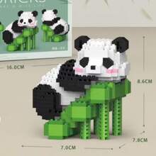 1 Set de Adorables Juguetes de Botella de Rompecabezas de Ensamblaje a Presión con Forma de Criatura de Mascota Panda, Diamante de Olla Caliente, Adecuado para Volver a la Escuela, Año Nuevo, Pascua, San Valentín, Cumpleaños, Regalos Festivos