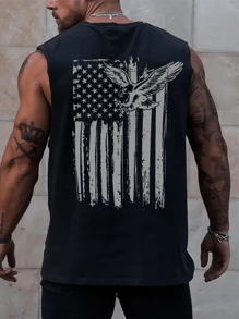 Men's Minimalist Style Casual Solid Color Tank Top, Daily Wear