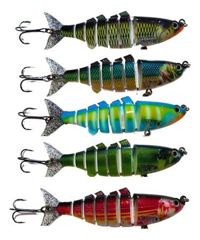 5 Isca Artificial Lambari P Tucunaré Dourado Traira + Estojo