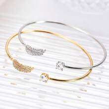 1pc Luxury Fashion Personalized Zirconia Stone Inlaid Bracelet, Elegant For Daily Wear And Dates