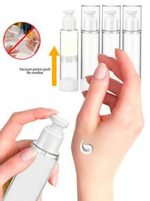 1pc Lotion Dispenser Travel Pump Bottle, Vacuum-Sealed Portable Small Containers, 30ml/50ml/100ml, Suitable For Travel & Business Trip
