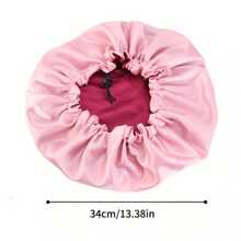 1pc Double Layer Soft Adjustable Shower Cap, Reusable Hair Care Head Wrap For Women Home Bathroom Decor Summer Back To School