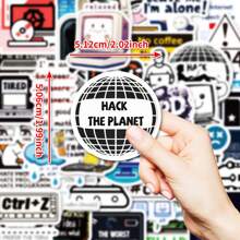 50pcs Internet Life Series Graffiti Stickers, Guitar Skateboard Bottle Bumper Helmet Ski Board Laptop Phone Case Refrigerator Door Luggage Compartment Motorcycle Car Diy Graffiti Stickers.